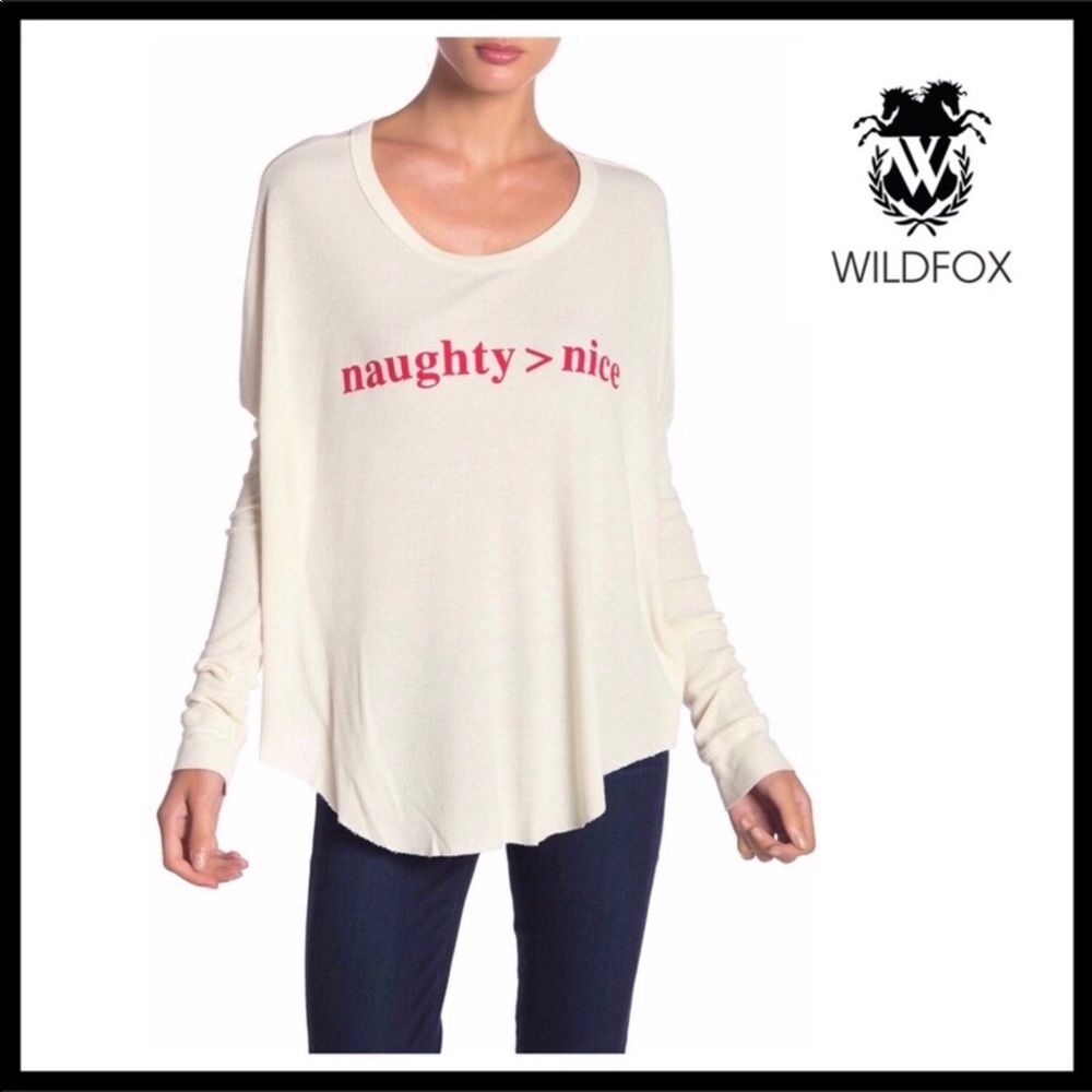 WILDFOX LONG SLEEVE THERMAL TUNIC OVERSIZED A3C - Picture 1 of 8